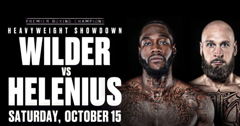 Wilder vs Helenius UK TV Confirmed Ahead Of The Bronze Bomber's Oct 15