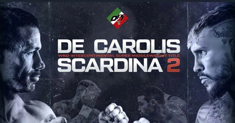 Giovanni De Carolis vs Daniele Scardina 2: Fight Confirmed For January 27