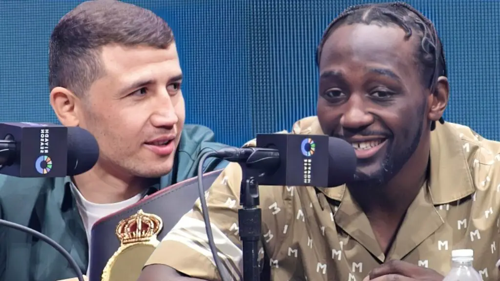 Terence Crawford and Israil Madrimov at their press conference