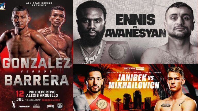 Boxing This Weekend: July 12 – 14, 2024 – Ennis vs Avanesyan, Chocolatito, and MORE