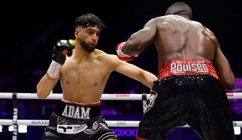 Still image from Azim vs Poulsen fight night - Credit: BoxingNews