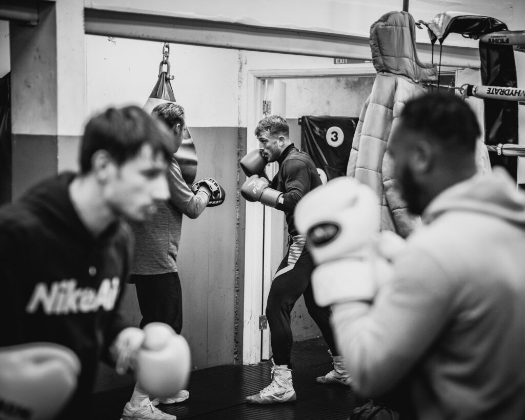 Brad Pauls On The Pads In The Gym