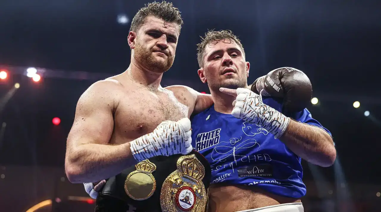 Allen and Fisher after their fight.