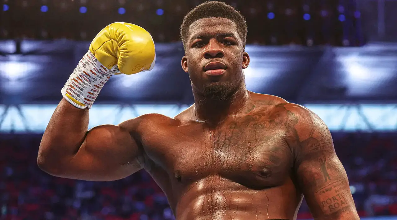 image of David Adeleye in the ring