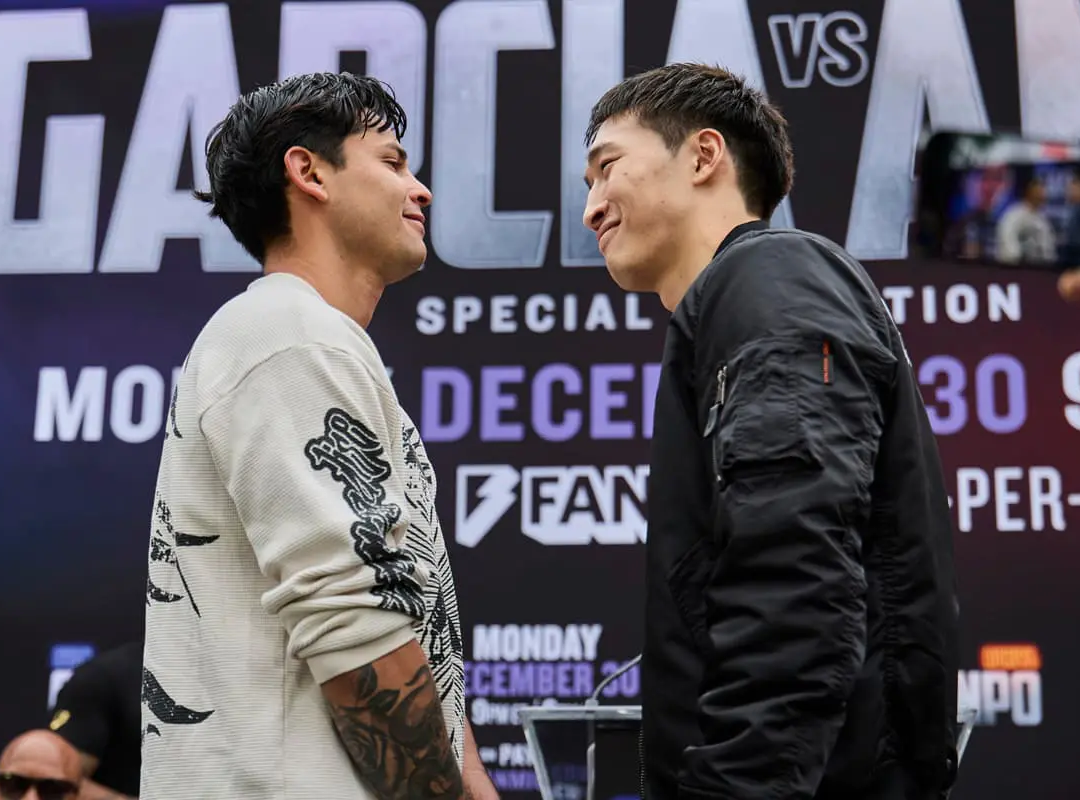 Ryan garcia faces off with rukiya anpo