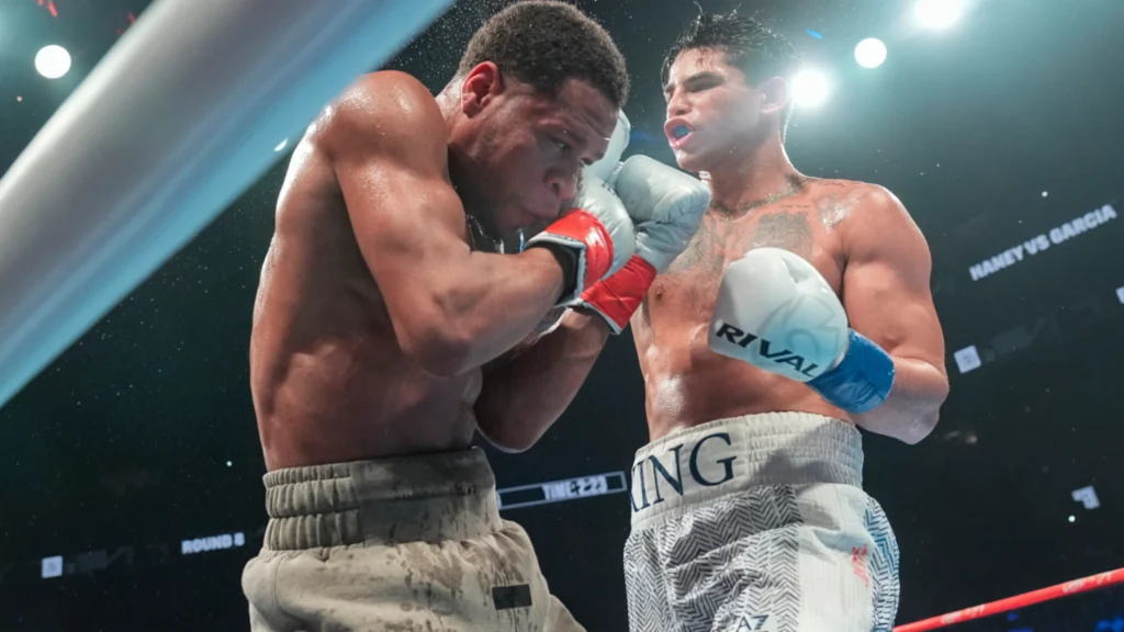 Ryan Garcia Embraces Huge Bout With British Welterweight After 12-Month Suspension 2 Ryan Garcia lands a blow on Devin Haney when they fought