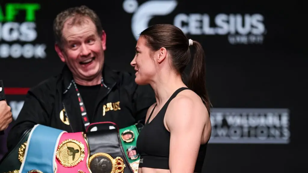 Katie Taylor Manager Charged Following Alleged Assault Incident 2 image of Katie Taylor with her manager Brian Peters