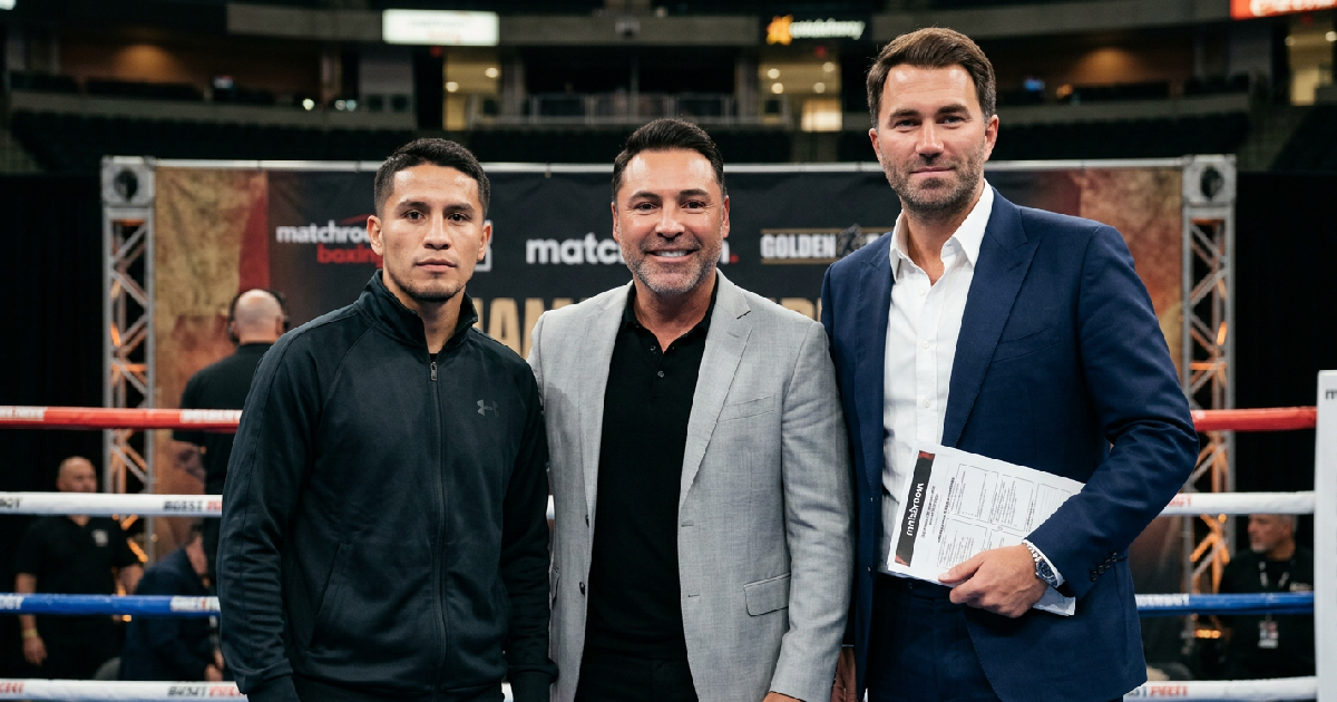 Golden Boy Calls Out Tank Davis and Matchroom Extends Stars