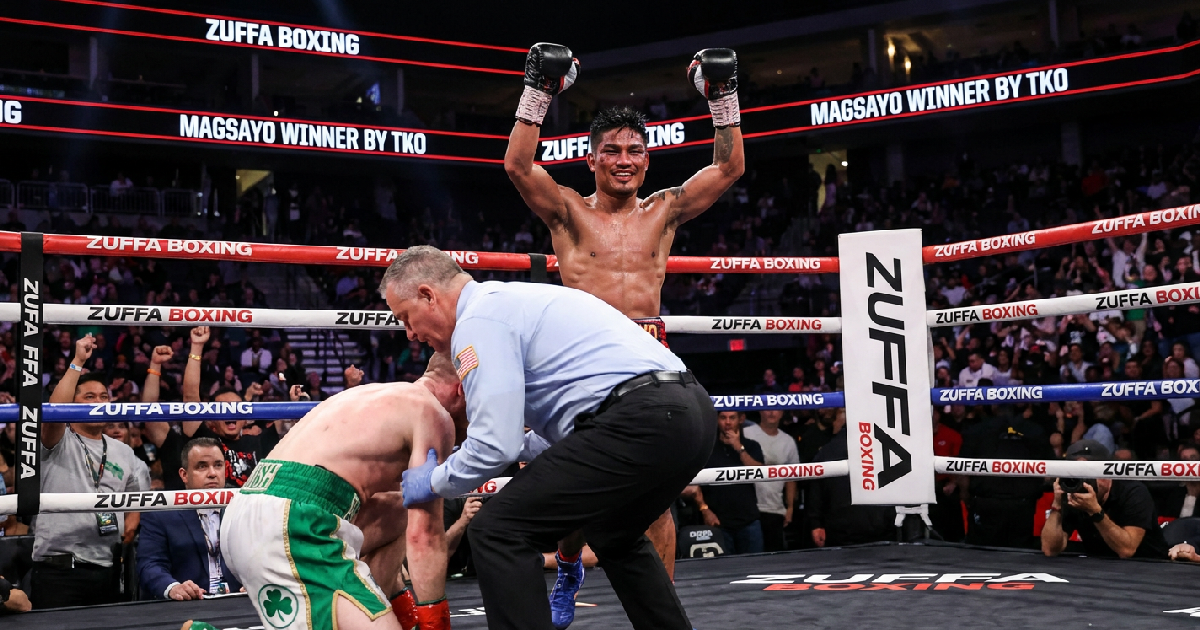 Mark Magsayo stops Irish opponent in Zuffa Boxing debut