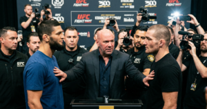 White Details Chimaev and Strickland Scuffle Following Press Conference Chaos