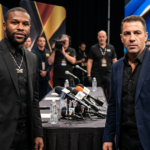 Floyd Mayweather and Mike Zambidis Face Off in Official Press Event