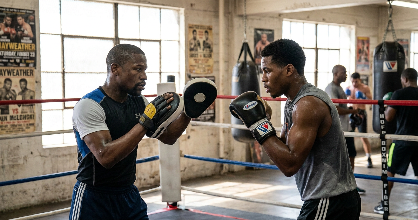 Floyd Mayweather Jr. Begins Training With Son of Late Uncle Roger Mayweather