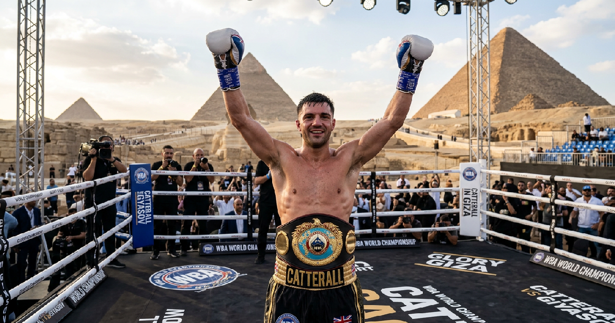 Jack Catterall defeats Shakhram Giyasov to win WBA welterweight title in Egypt