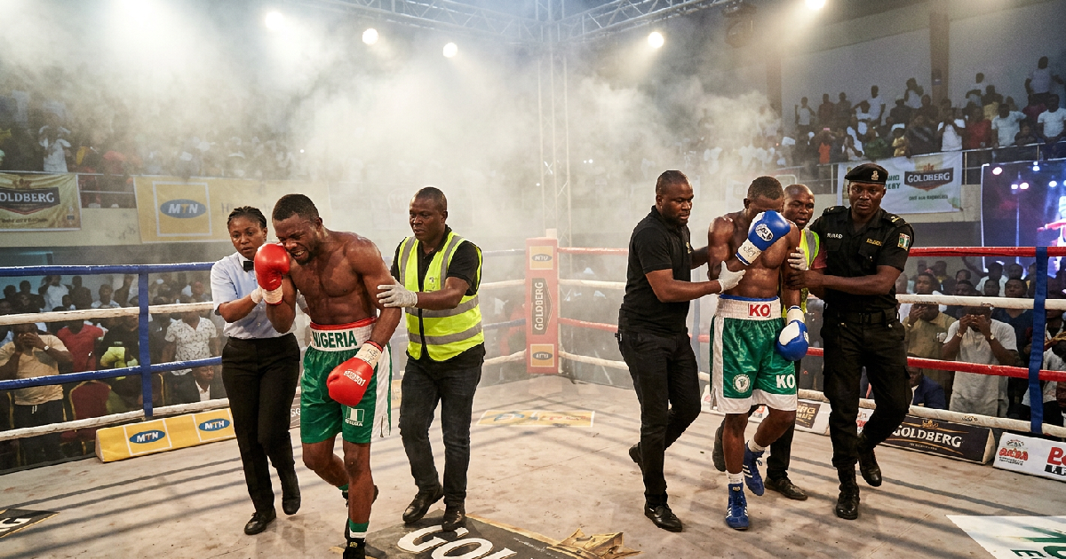 Nigerian Boxing Match Abruptly Halted After Tear Gas Fills Ring