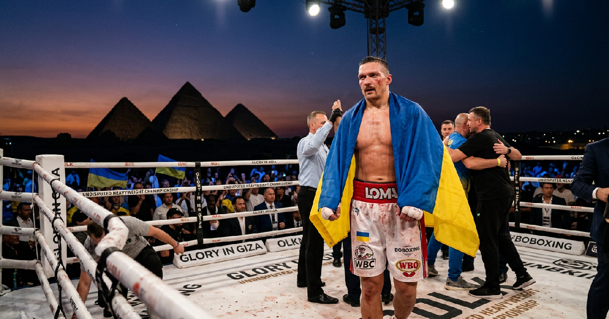 Usyk survives scare with 11th-round stoppage of Verhoeven in Giza