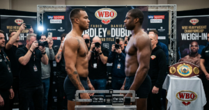 Wardley and Dubois Complete Weigh-In for WBO Heavyweight Championship Collision