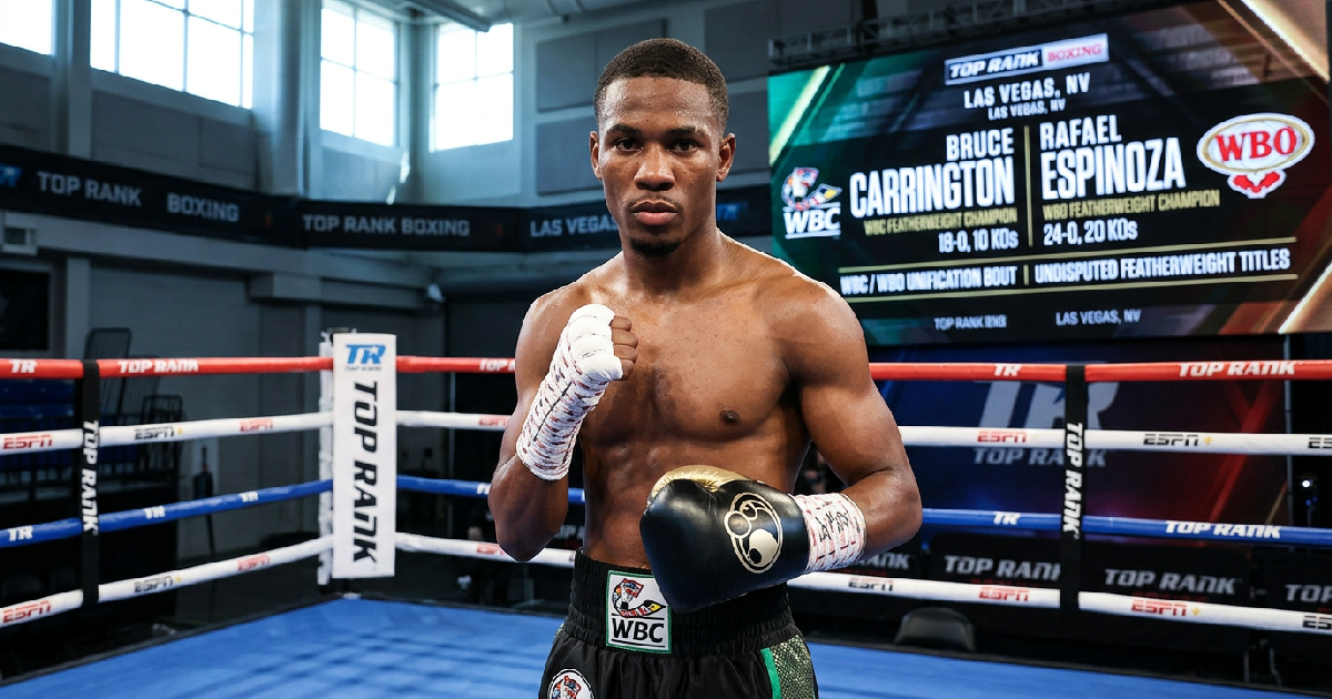 Bruce Carrington doubts Rafael Espinoza wants to risk loss before unification