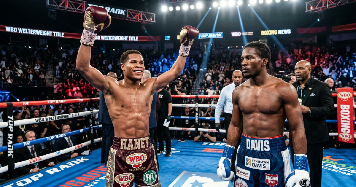Devin Haney calls out Keyshawn Davis for WBO welterweight title defense
