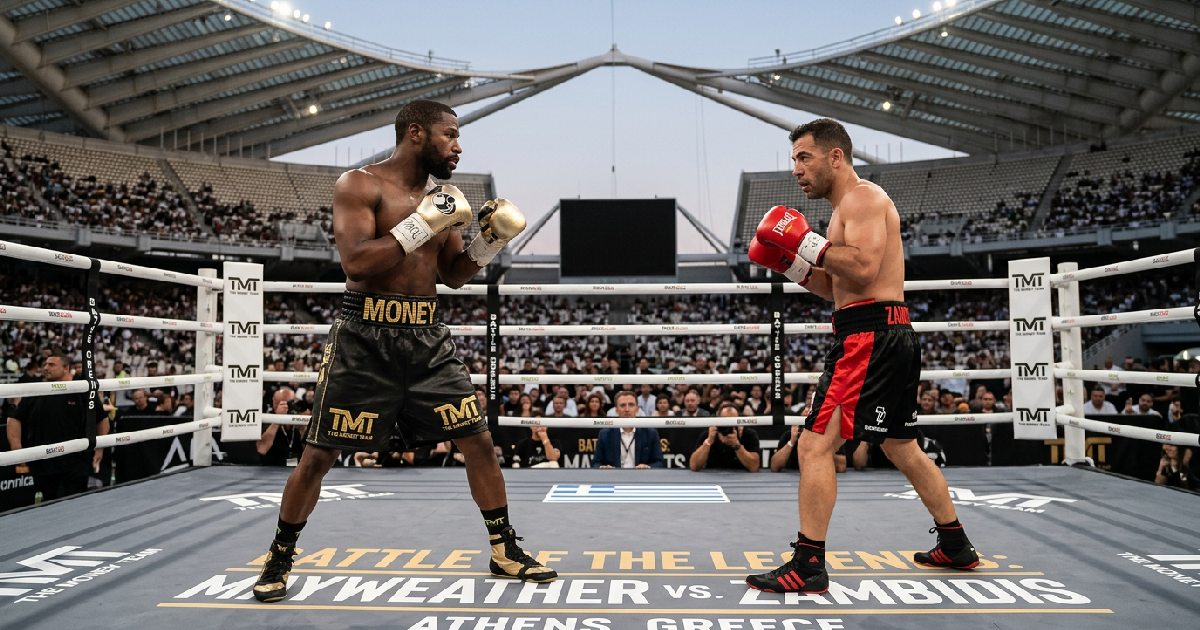 Floyd Mayweather Jr. targets Mike Zambidis in Greece on June 27, 2026