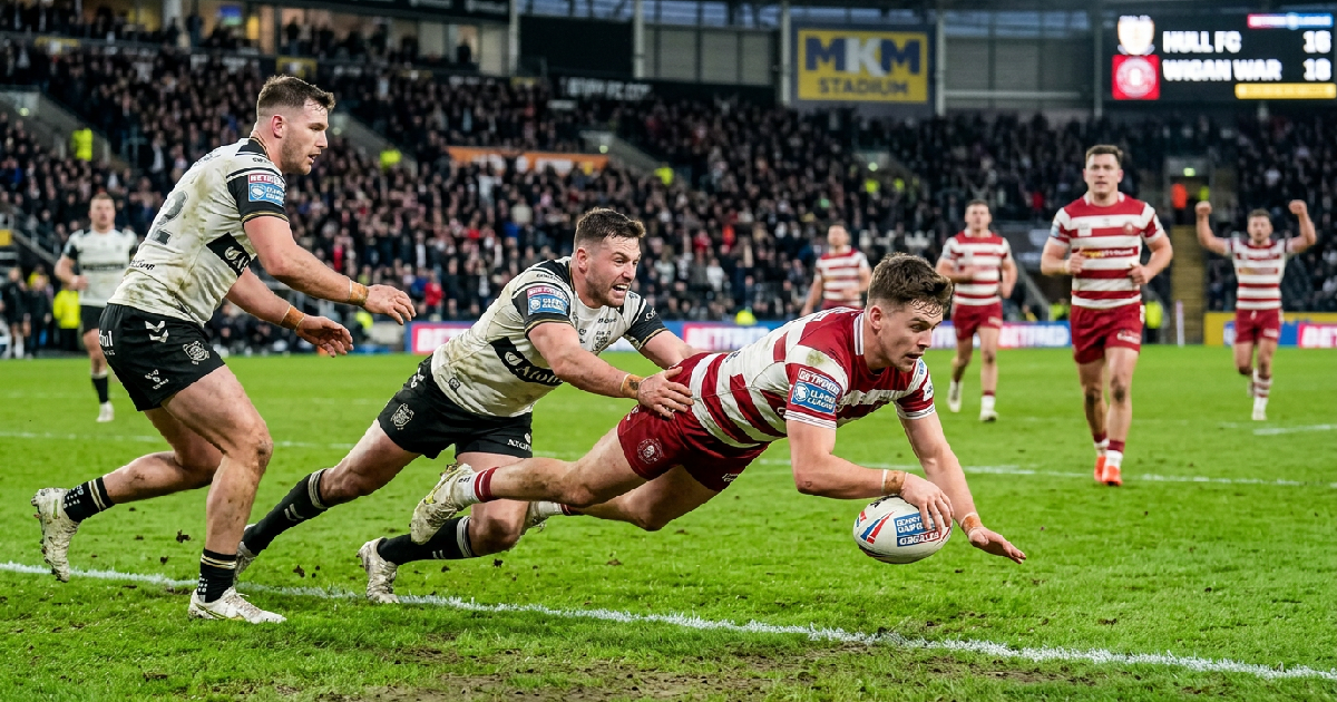 Harry Smith try seals Wigan Warriors' 20-16 comeback win over Hull FC