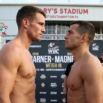 Ryan Garner vs Michael Magnesi weigh in: Ryan Garner and Michael Magnesi make weight for 130-pound title clash