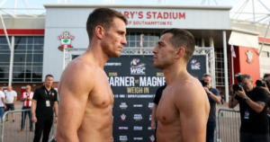 Ryan Garner and Michael Magnesi make weight for 130-pound title clash 4 Ryan Garner vs Michael Magnesi weigh in: Ryan Garner and Michael Magnesi make weight for 130-pound title clash