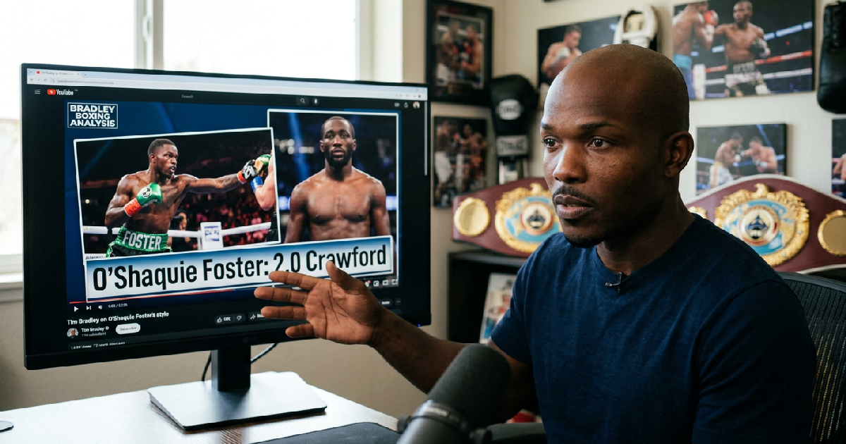 Tim Bradley calls O'Shaquie Foster "2.0 Crawford" on YouTube on March 2, 2026