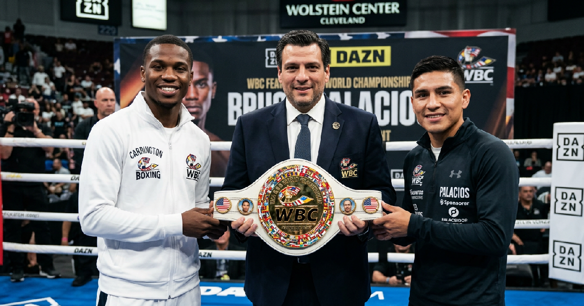 WBC commemorative belt: WBC unveils commemorative belt for Bruce Carrington vs René Palacios on July 4, 2026