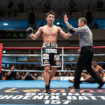 Home 2 Yuga Fujiki stops Weera Mikham in second round at Korakuen Hall