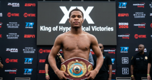 Devin Haney calls Richardson the "King of Hypothetical Victories" on July 1