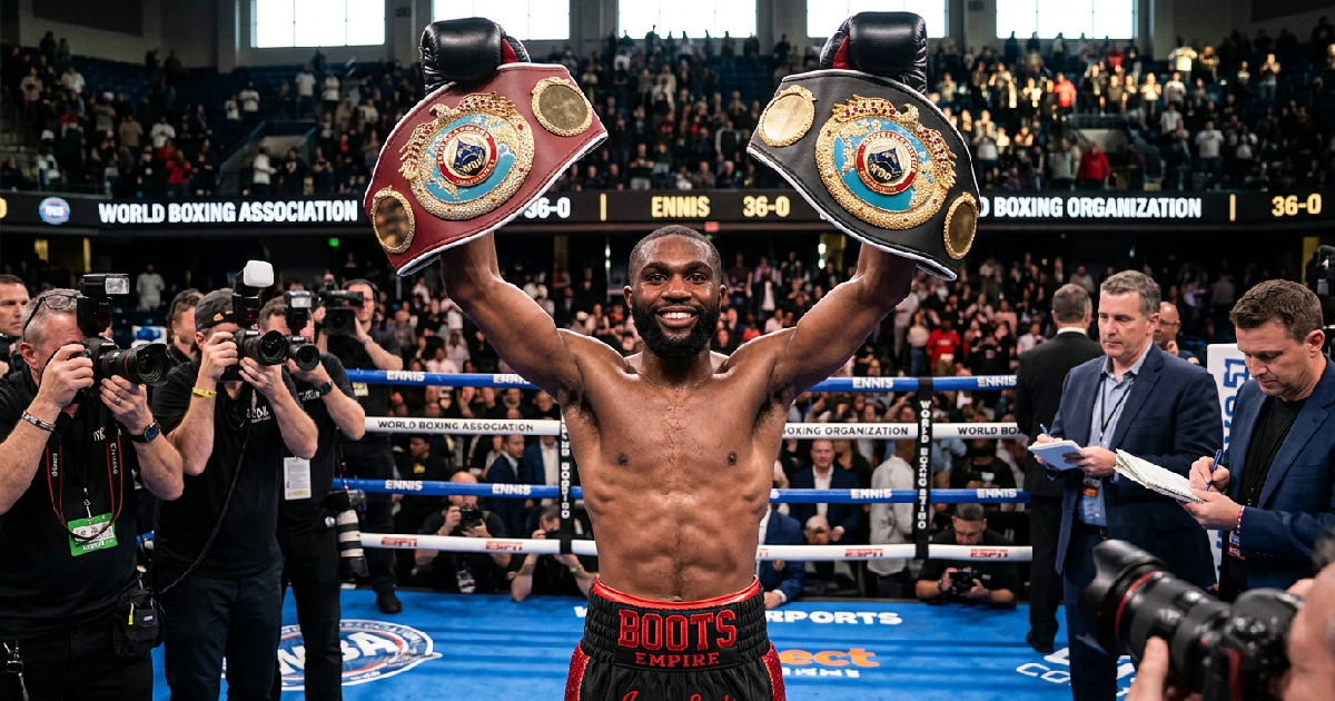 Jaron 'Boots' Ennis achieves rare undefeated world champion status
