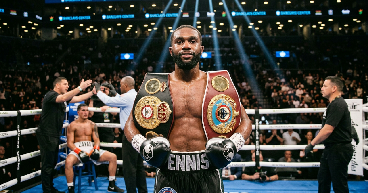 Jaron Ennis defends Xander Zayas after seventh-round TKO at Barclays Center
