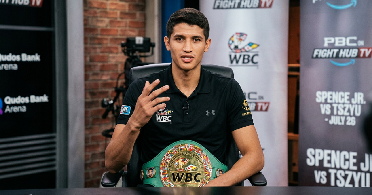 Home 1 Sebastian Fundora favors Tim Tszyu to beat Errol Spence Jr. on July 26
