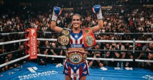Amanda Serrano secures 50th career win, defends unified featherweight titles 2 Amanda Serrano secures 50th career win, defends unified featherweight titles