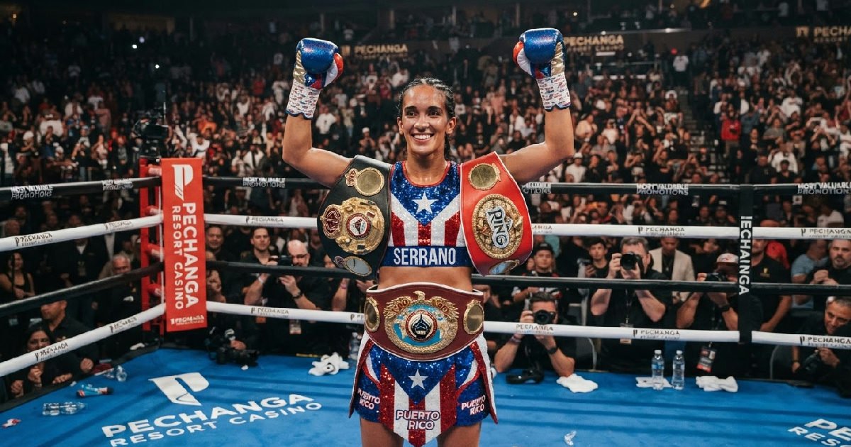 Home 1 Amanda Serrano secures 50th career win, defends unified featherweight titles