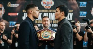 WBO orders Hamzah Sheeraz to face Janibek Alimkhanuly for super middleweight title 2 Sheeraz Alimkhanuly WBO mandate: WBO orders Hamzah Sheeraz to face Janibek Alimkhanuly for super middleweight title