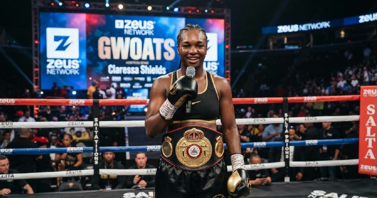 Claressa Shields Zeus Network: Claressa Shields Unveils Zeus Network Series "GWOATS" to Crown Next Female