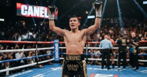 Janibek Alimkhanuly seeks Canelo fight with knockout