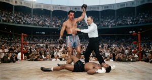 Rocky Marciano Ezzard Charles rematch ends in injury 2 Rocky Marciano Ezzard Charles rematch ends in injury